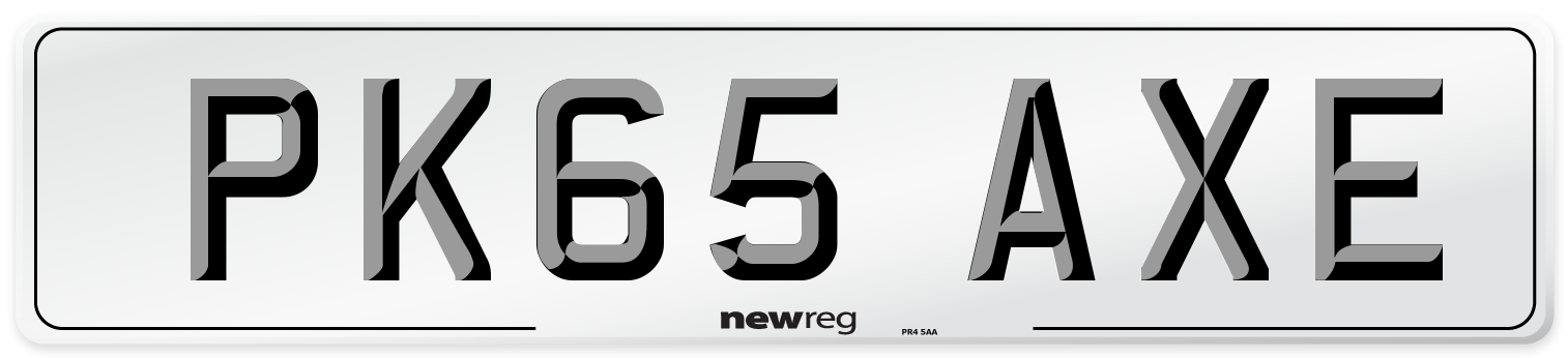 PK65 AXE Number Plate from New Reg